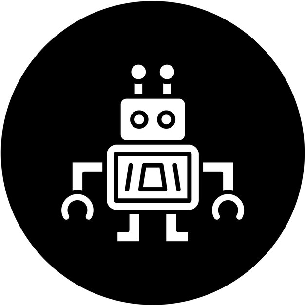 Vector Design Nano Robot Icon Style