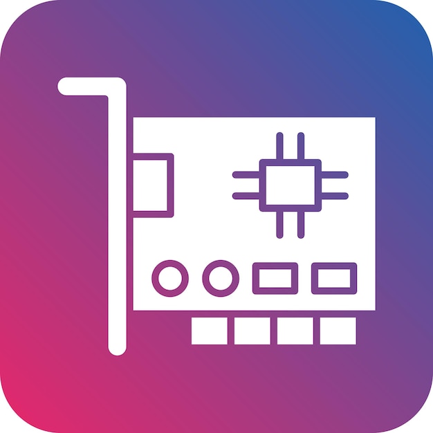 vector design network interface card icon style