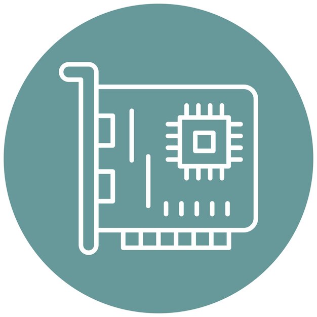 Vector Design Network Interface Card Icon Style