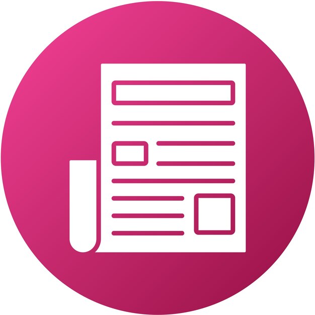 Vector Design News Headline Icon Style