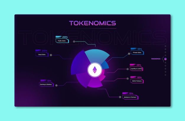 vector design nft tokenomics chart concept