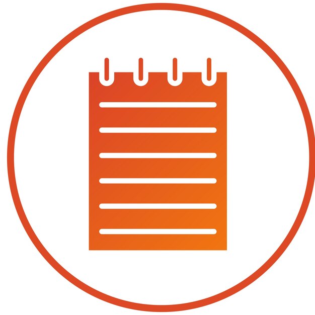 Vector Design Notepad Icon Style