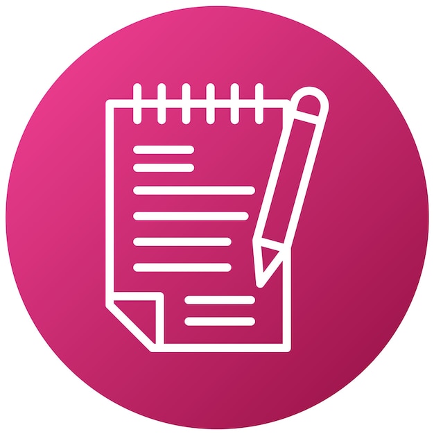 Vector Design Notepad Icon Style