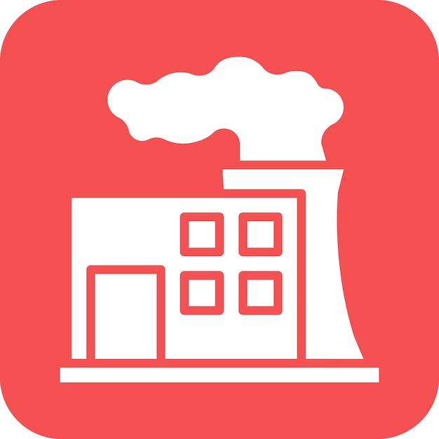 Vector Design Nuclear Factory Icon Style