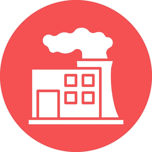 Vector Design Nuclear Factory Icon Style