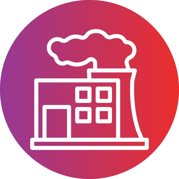 Vector Design Nuclear Factory Icon Style
