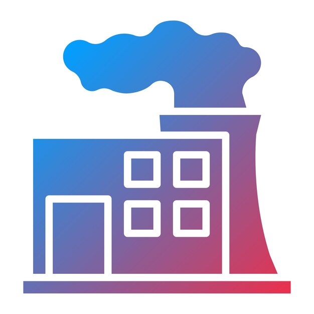 Vector Design Nuclear Factory Icon Style