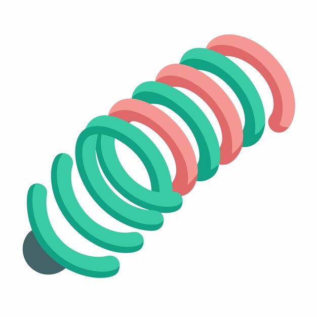vector design of an elastic spring dynamic art for flexible mechanisms