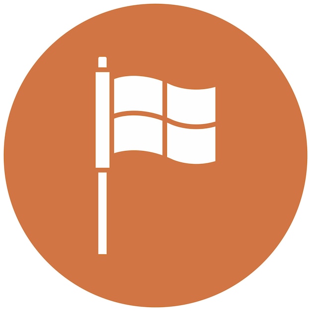 Vector Design Offside Flag Icon Style