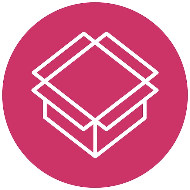 vector design open package icon style