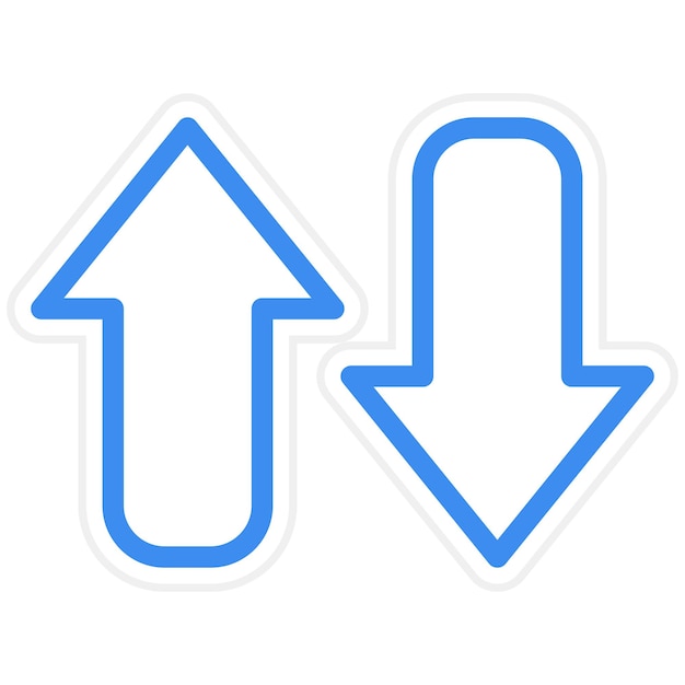 Vector Design Opposite Arrow Icon Style