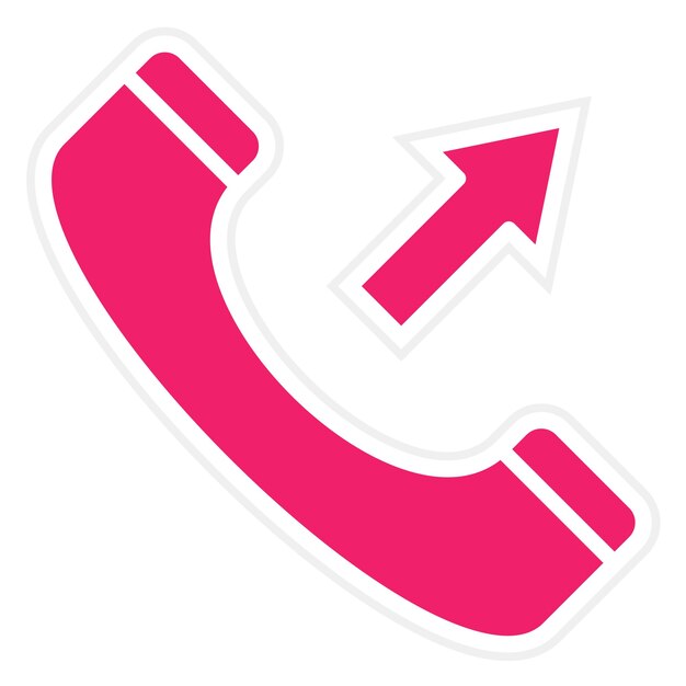 Vector Design Outgoing Call Icon Style