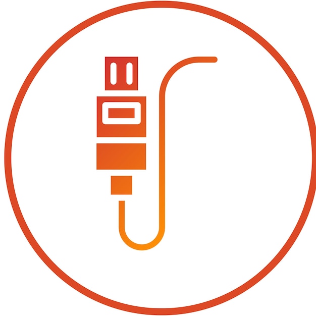Vector Design Output Connector Icon Style