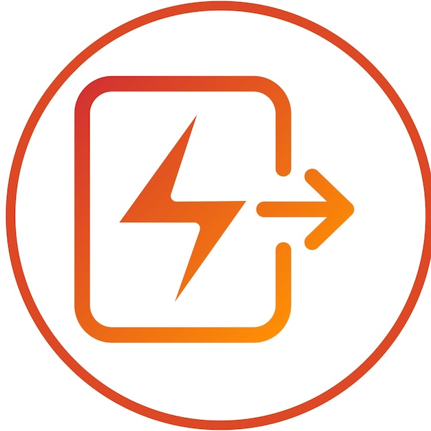 vector design output voltage icon style