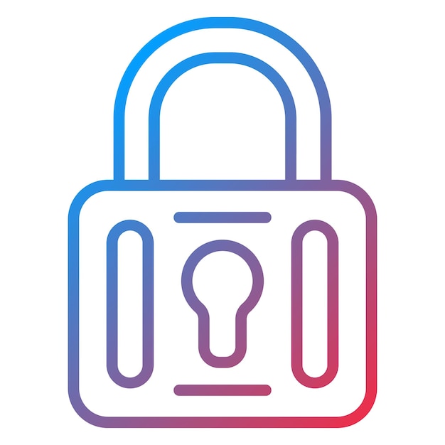 Vector Design Padlock Icon Style