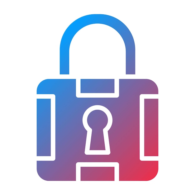 Vector Design Padlock Icon Style