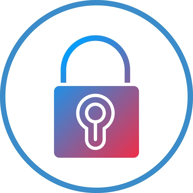 Vector Design Padlock Icon Style