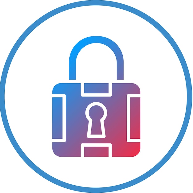Vector Design Padlock Icon Style