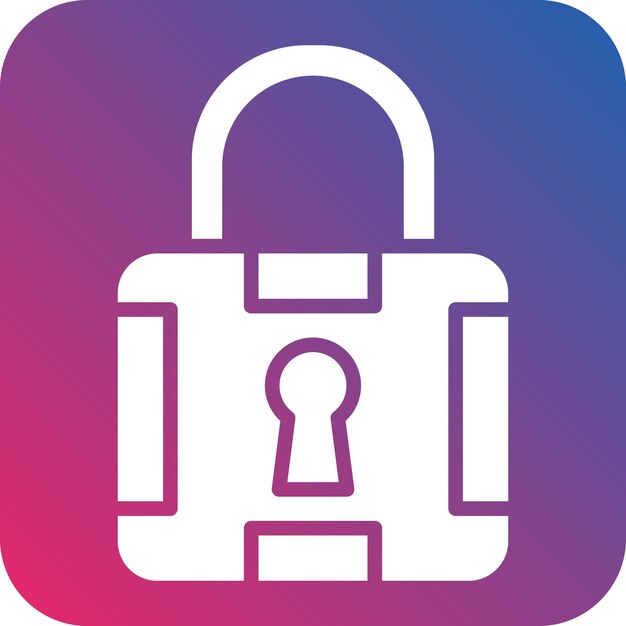 Vector Design Padlock Icon Style
