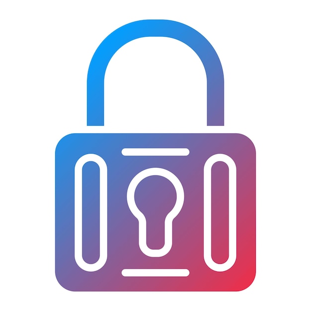 Vector Design Padlock Icon Style