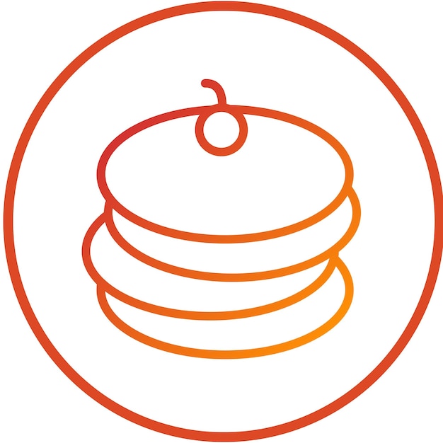 Vector Design Pancakes Icon Style