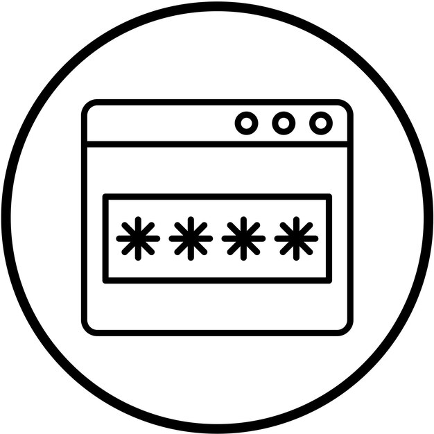 Vector Design Password Icon Style