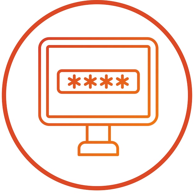 vector design password icon style