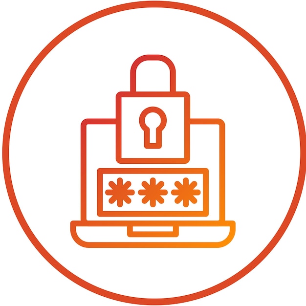 vector design password security icon style