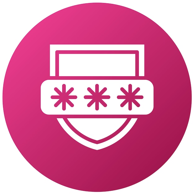 Vector Design PasswordShield Icon Style