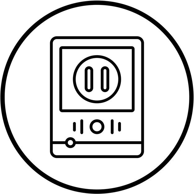 Vector Design Pause Button Icon Style