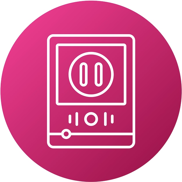Vector Design Pause Button Icon Style