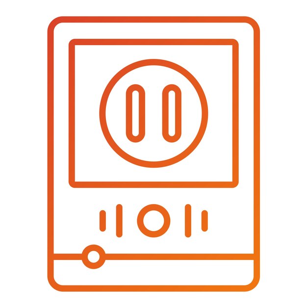 Vector Design Pause Button Icon Style