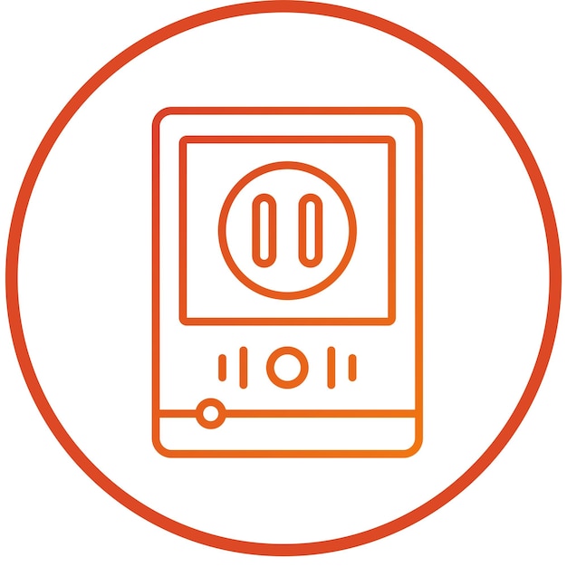 Vector Design Pause Button Icon Style