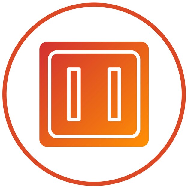 Vector Design Pause Button Icon Style