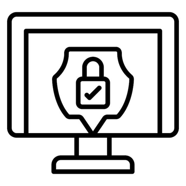 Vector Design Pc Protection Icon Style