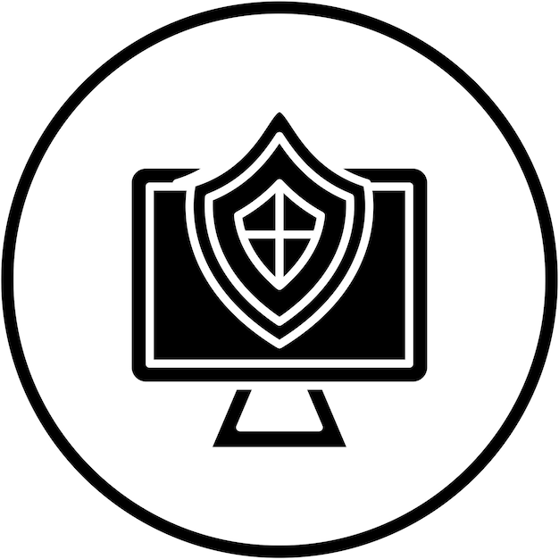 Vector Design Pc Protection Icon Style