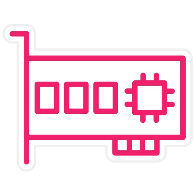 Vector Design PCIe Riser Icon Style