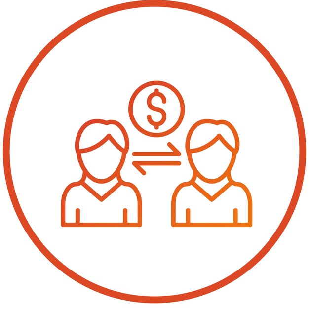 Vector Design Peer to Peer Lending Icon Style