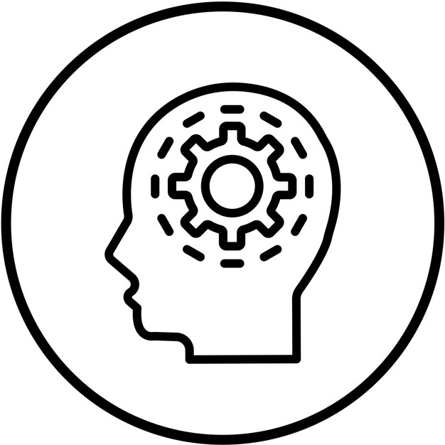 Vector Design Philosophy Thinker Icon Style
