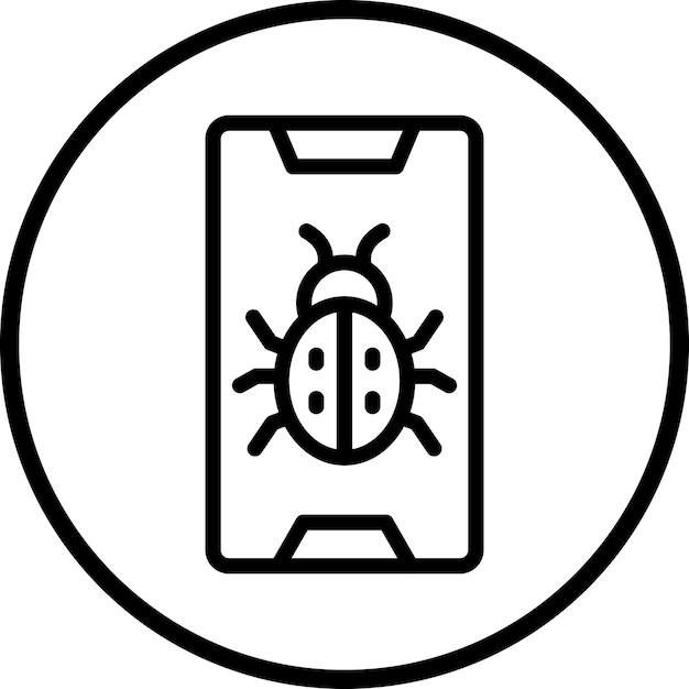 Vector Design Phone Virus Icon Style