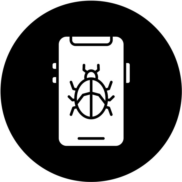 Vector Design Phone Virus Icon Style