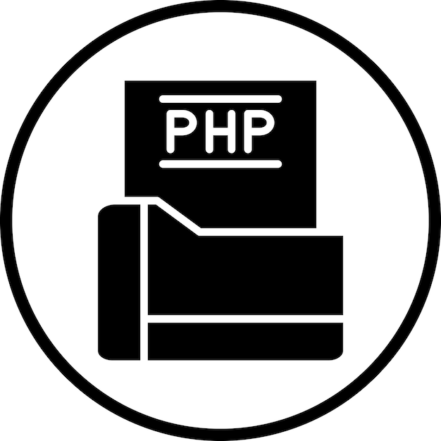 vector design php file icon style