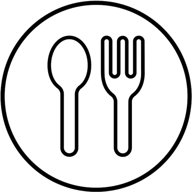 Vector Design Plastic Cutlery Icon Style