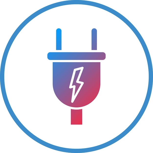 vector design power plug icon style