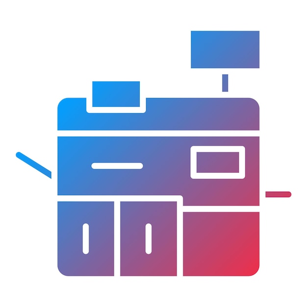 Vector Design Printing Machine Icon Style