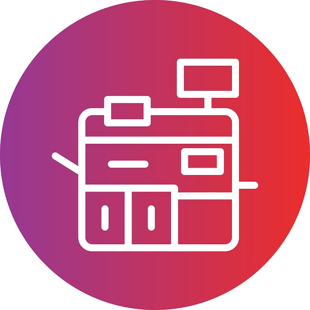 Vector Design Printing Machine Icon Style