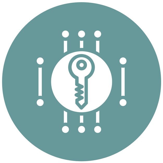 Vector Design Private Key Encryption Icon Style