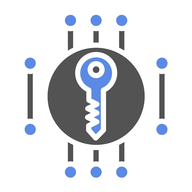 Vector Design Private Key Encryption Icon Style