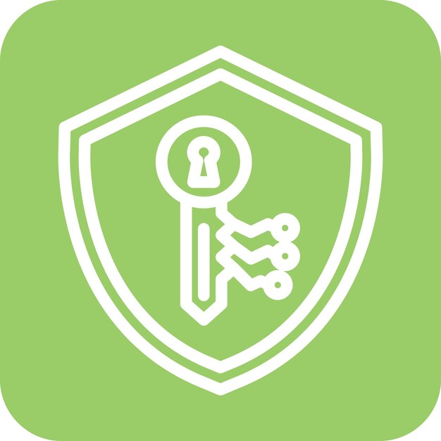 Vector Design Private Key Icon Style