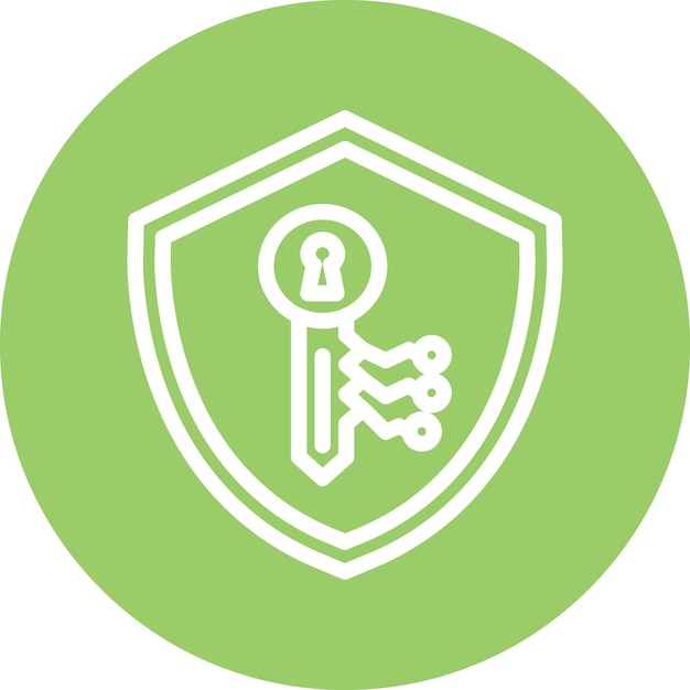 Vector Design Private Key Icon Style